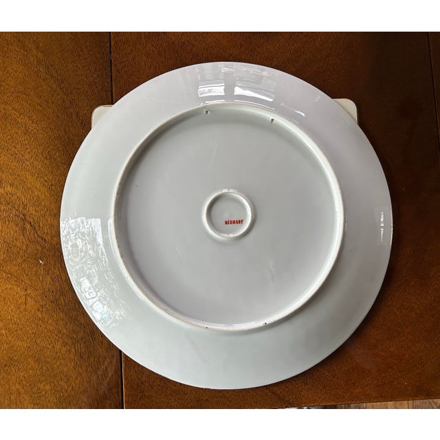 Traditional Early 20th Century Century 13" Monogram D Platter, Germany For Sale - Image 3 of 3