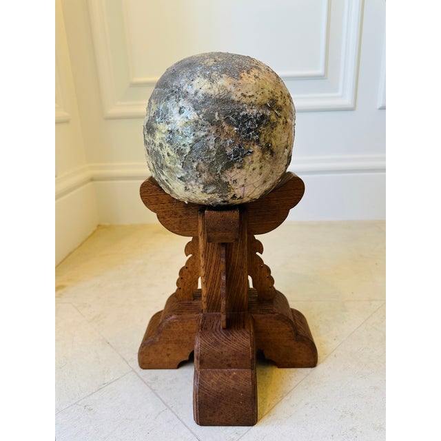 Vintage 1970’s Carved Wood Plinth For Sale - Image 4 of 13