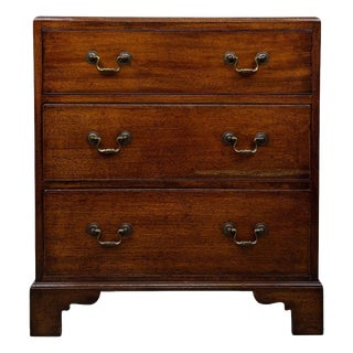 Small Antique Early 20th Century Campaign Chest of Drawers For Sale