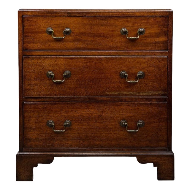 Small Antique Early 20th Century Campaign Chest of Drawers For Sale