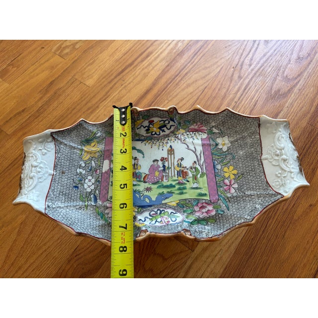 Antique Mason’s Ironstone Centerpiece Tazza – Chinoiserie Compote Bowl C. 1820 For Sale - Image 10 of 11