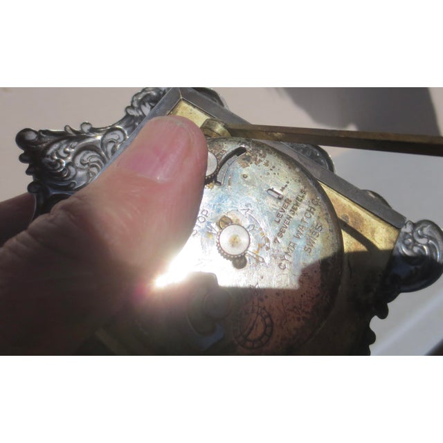 Silver Gorhan Sterling Silver Table Alarm Clock For Sale - Image 8 of 8