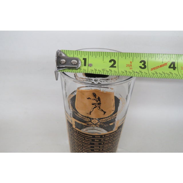 Mid 20th Century Cera All Time Greats 5pc Set Highball Cocktail Glasses Black With 22k Gold For Sale - Image 12 of 18
