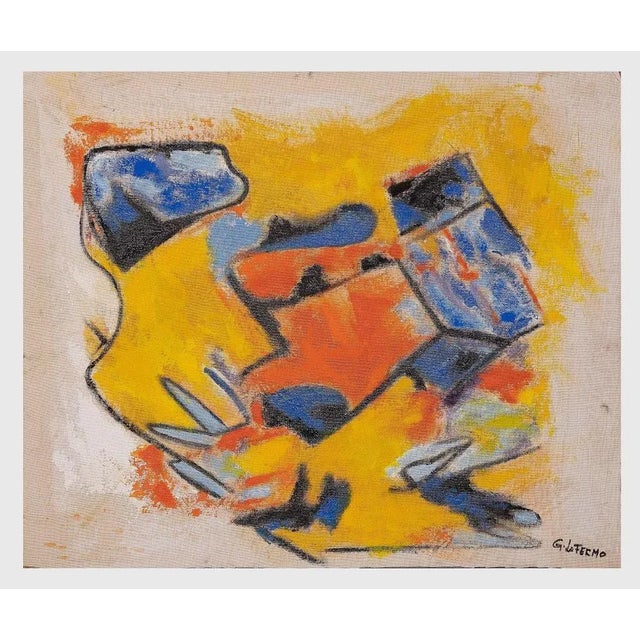 Giorgio Lo Fermo - Orange and Yellow - Oil Painting - 2020 For Sale - Image 4 of 4