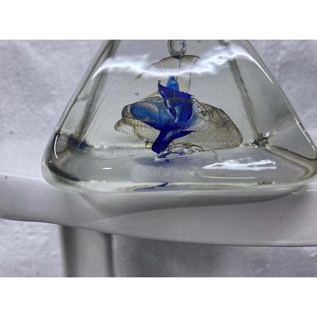 Glass Glass Pyramid Paperweight by Pavel Molnar, 1980s For Sale - Image 7 of 8