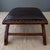 Leather and Rosewood X Frame Ottoman or Footstool With Brass Nailhead Trim For Sale - Image 13 of 13