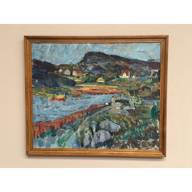 Mid-Century Modern Karl Otto Kellgren, Landscape, 1960s, Oil on Canvas, Framed For Sale - Image 3 of 18