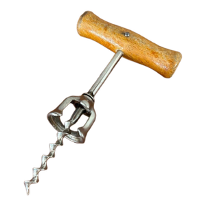 Vintage Mid Century Modern Wooden Handle Corkscrew Marked Germany