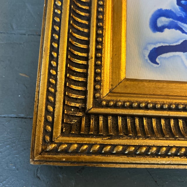 Abstract Contemporary Original Abstract Blue Ink Watercolor Painting For Sale - Image 3 of 4