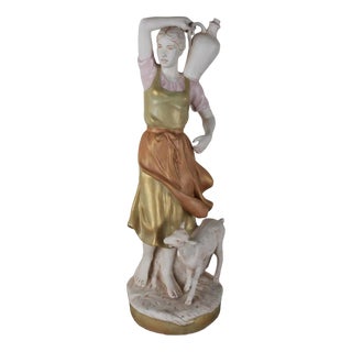 Statues from Royal Dux, Set of 2 For Sale