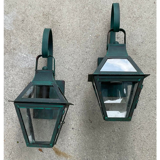 High-End Solid Copper Outdoor Lanterns Made in Usa For Sale - Image 13 of 15