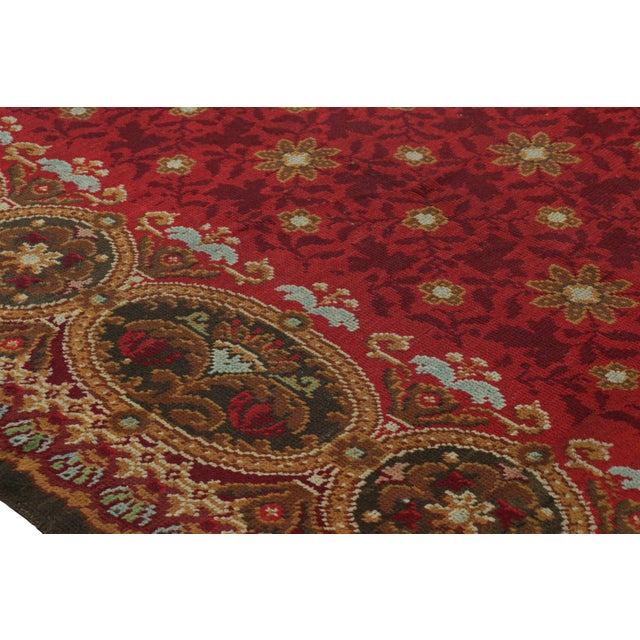 Antique Donegal Rug in Red With Floral Patterns From Rug & Kilim For Sale In New York - Image 6 of 7