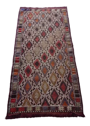 Small Geometrical Turkish Kilim Rug 1′8″ × 3′5″
