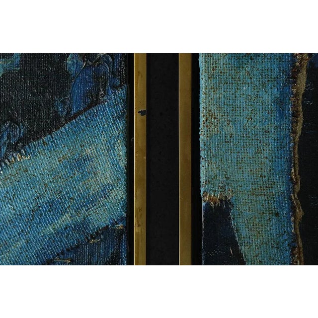 Roald Ditmer, Abstract Composition, Oil on Canvas Diptych, 1980s, Framed, Set of 2 For Sale - Image 3 of 6