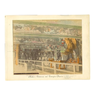 Unknown, Ancient Interior View of Temple in Kyoto, Albumen Print, 1880s-1890s For Sale