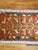 Colorful midcentury narrow and long Turkish Anatolian runner. Orange field with lime green, turquoise, hot pink and blue...