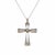 Art Deco 1920s Art Deco Diamond 14k Yellow Gold and Platinum Cross Pendant Necklace For Sale - Image 3 of 6