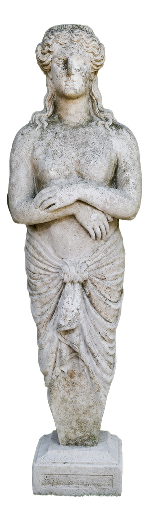 Large Reconstituted Stone Nude Female Garden Statue, 1950s