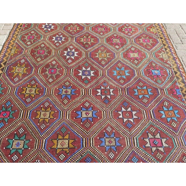 Modern Vintage Turkish Kilim Rug - 74x123" For Sale - Image 3 of 12