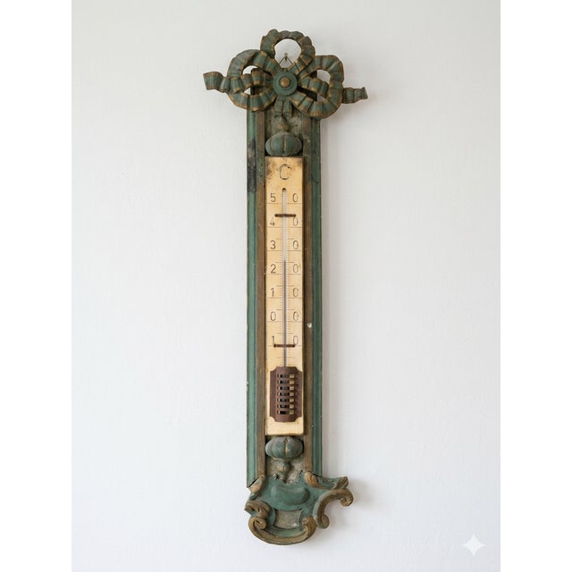 Louis XVI Directoire Style Lacquered Gilt Wood Thermometer, 18th-19th Century For Sale - Image 12 of 14