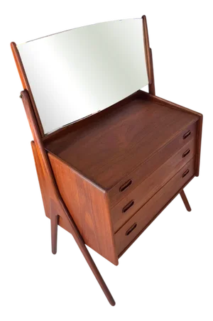 Teak Dressing Table with Mirror by Svend Aage Madsen