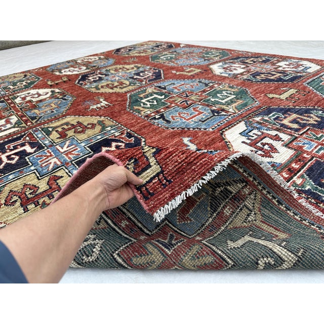 7.10x9.9 Ersari Turkmen Design Carpet For Sale - Image 4 of 11