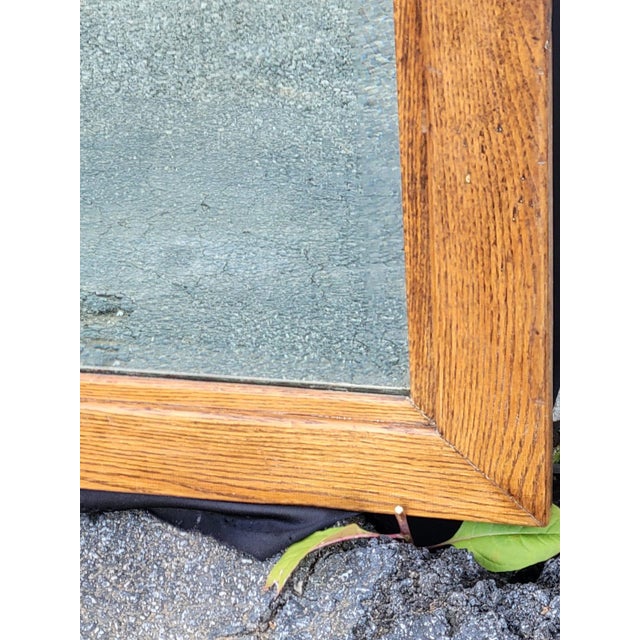 Arts and Crafts Oak Large Mirror. For Sale In Philadelphia - Image 6 of 9