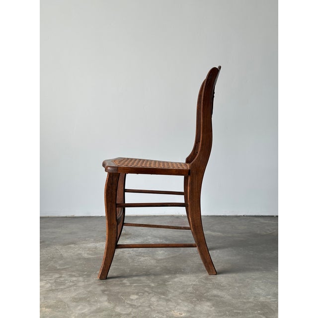Antique Set of 4 Turned-Spindle Cane Seat Dining Chairs For Sale - Image 15 of 18