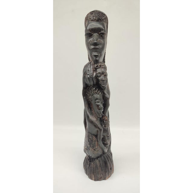 Modernist Hand-Carved Ujamaa Sculpture in Ebony Makonde, 20th Century For Sale - Image 13 of 13