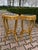 1990 French Louis XVI Gold Beech Marble Side Tables -Pair For Sale - Image 10 of 10