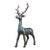 Cloisonné Enamel Deer Figurine, 4kg, Blue Ground With Floral Motifs For Sale