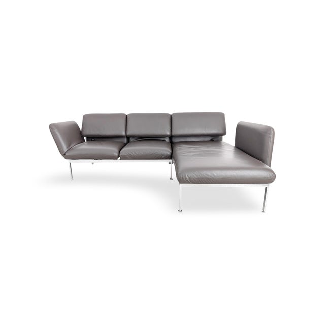 Roro Corner Couch in Leather Grey from Brühl, Set of 2 For Sale - Image 13 of 13