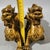 Brass Pair of Vintage Brass Chinese Guardian Lions / Pixiu Statues For Sale - Image 8 of 9