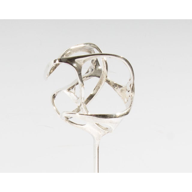 1960s 1963 Sterling Silver Abstract Sculpture by Ned Griner For Sale - Image 5 of 9