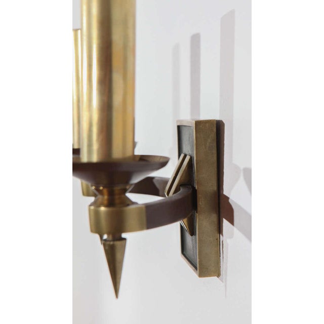 French Vintage Double Arm Wall Sconces - a Pair For Sale In Los Angeles - Image 6 of 10