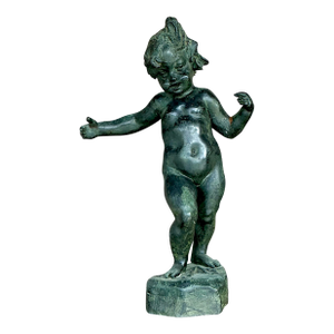 Vintage Boho Patinated Cherub