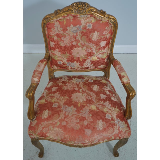 AGE Approx: 40 Years Old DETAILS Fine Carved Details High Quality Construction French Style Quality Floral Damask...