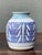 Handcrafted Blue Ceramic Leaf Motif Vase For Sale - Image 14 of 14
