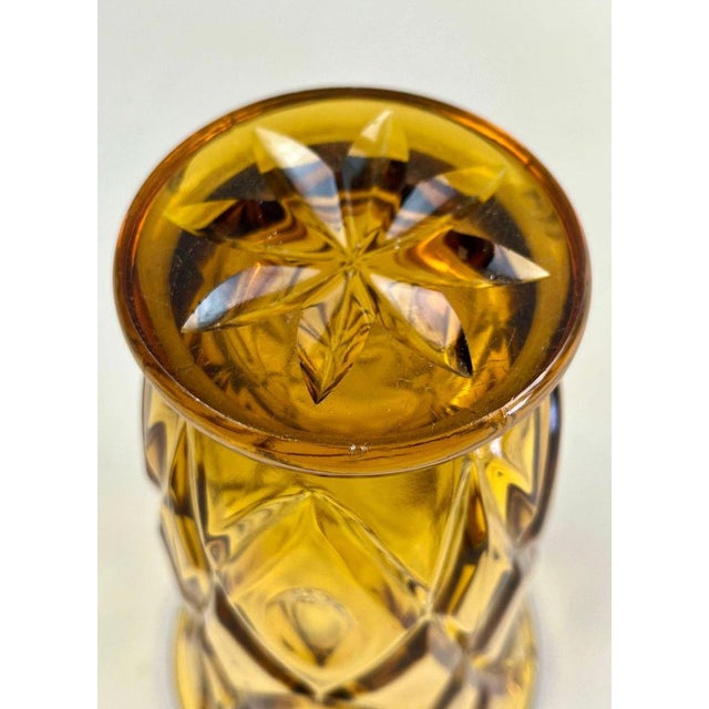20th Century Art Deco Glass Vase in Amber Colored, Austria, 1920s For Sale - Image 10 of 17