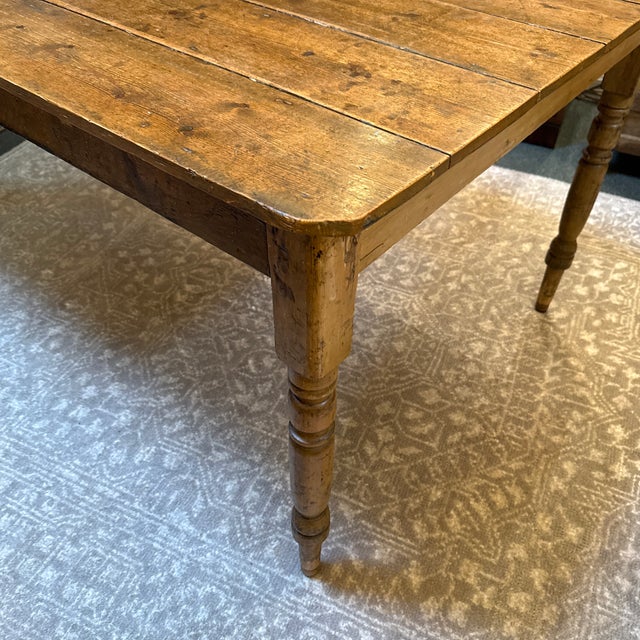 Wood Antique Rustic French Provincial Oak Wood Dining Table For Sale - Image 7 of 16