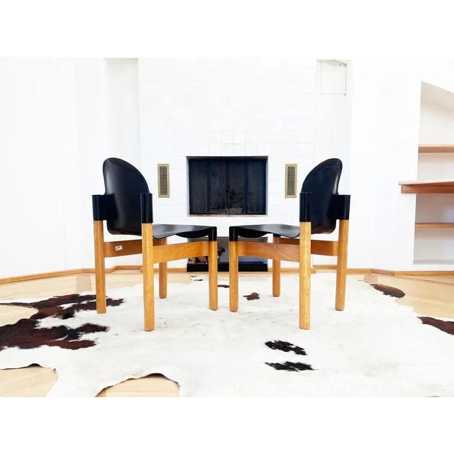 Black Postmodern Beech Flex 2000 Chairs attributed to Gerd Lange for Thonet, 1980s, Set of 6 For Sale - Image 8 of 12