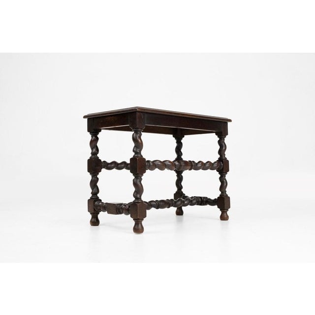 French Wooden Stool with Rattan Top, 1880s For Sale - Image 6 of 13