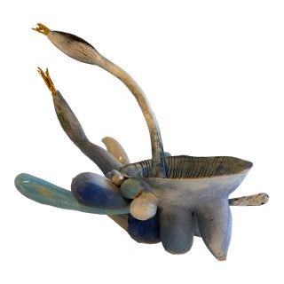Stunning Botanic Ceramic Sculpture Detroit Artist For Sale