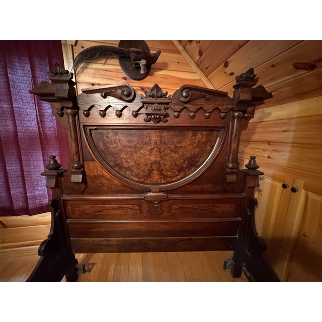 Late Victorian Renaissance Revival Walnut Bedroom Suite, C. 1890–1905 — 3 Pieces For Sale - Image 14 of 15
