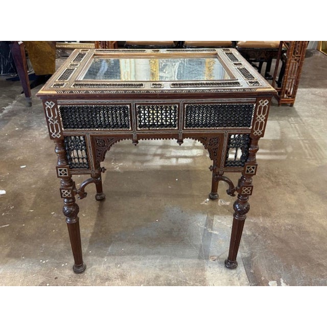 Syrian Carved Vitrine Table For Sale - Image 4 of 8