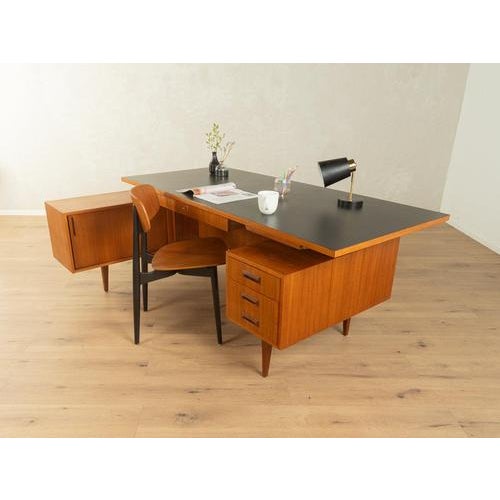 1960s Desk, DeWe Very good workmanship High-quality materials Solid wood drawers Made in Germany, Manufacturer: DeWe...