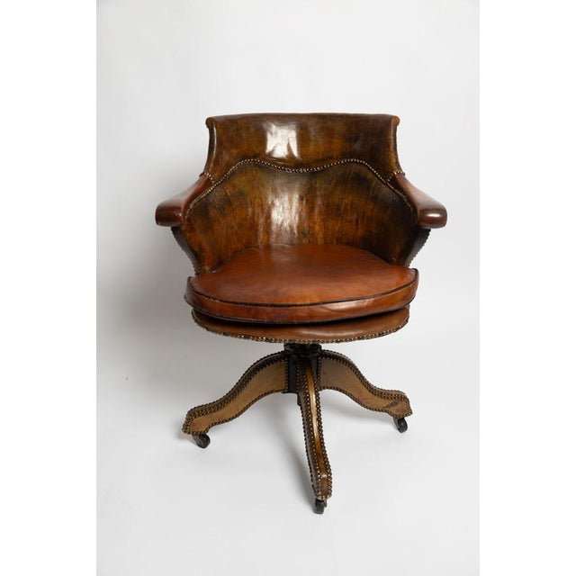 Captain's Swivel Chair, 1920s For Sale - Image 12 of 12