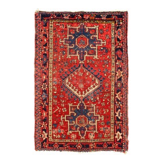 Pasargad DC Rust Antique Persian Heriz Karajeh Rug For Sale