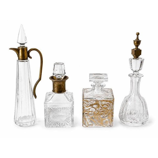 Glass and Crystal Mug and Threee Bottles by Atlantis and Topaz, Set of 4 For Sale - Image 6 of 6