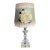 Vintage Glass Ball Lamp + Shabby Chic Shade For Sale